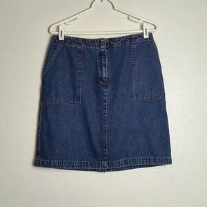 Vintage Y2K Corner Denim Skirt Women's Size 10 Blue Cotton